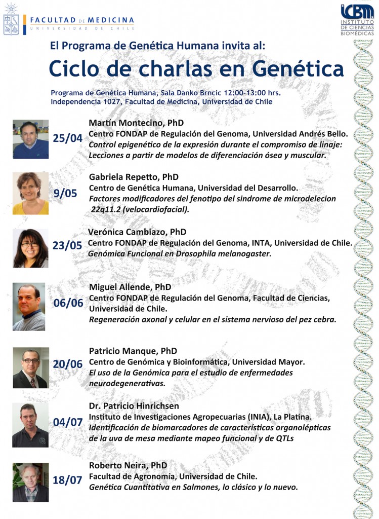 Ciclo de charlas en genética otoño 2014